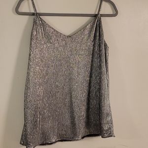 Silver spaghetti strap tank